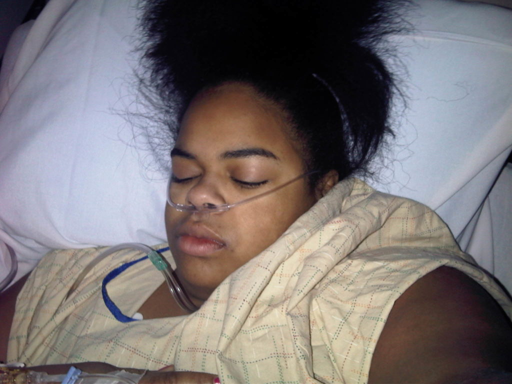 Me in the Hosptial bed sleeping fresh out of surgery rest for the change ahead