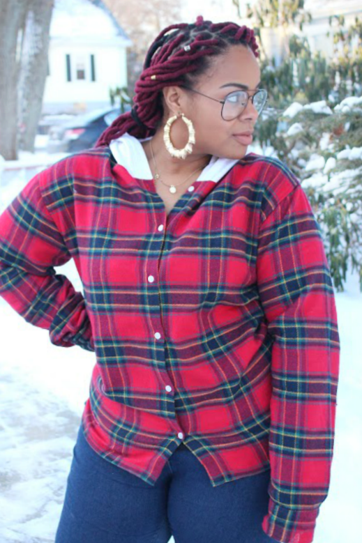 plus size flannel shirt