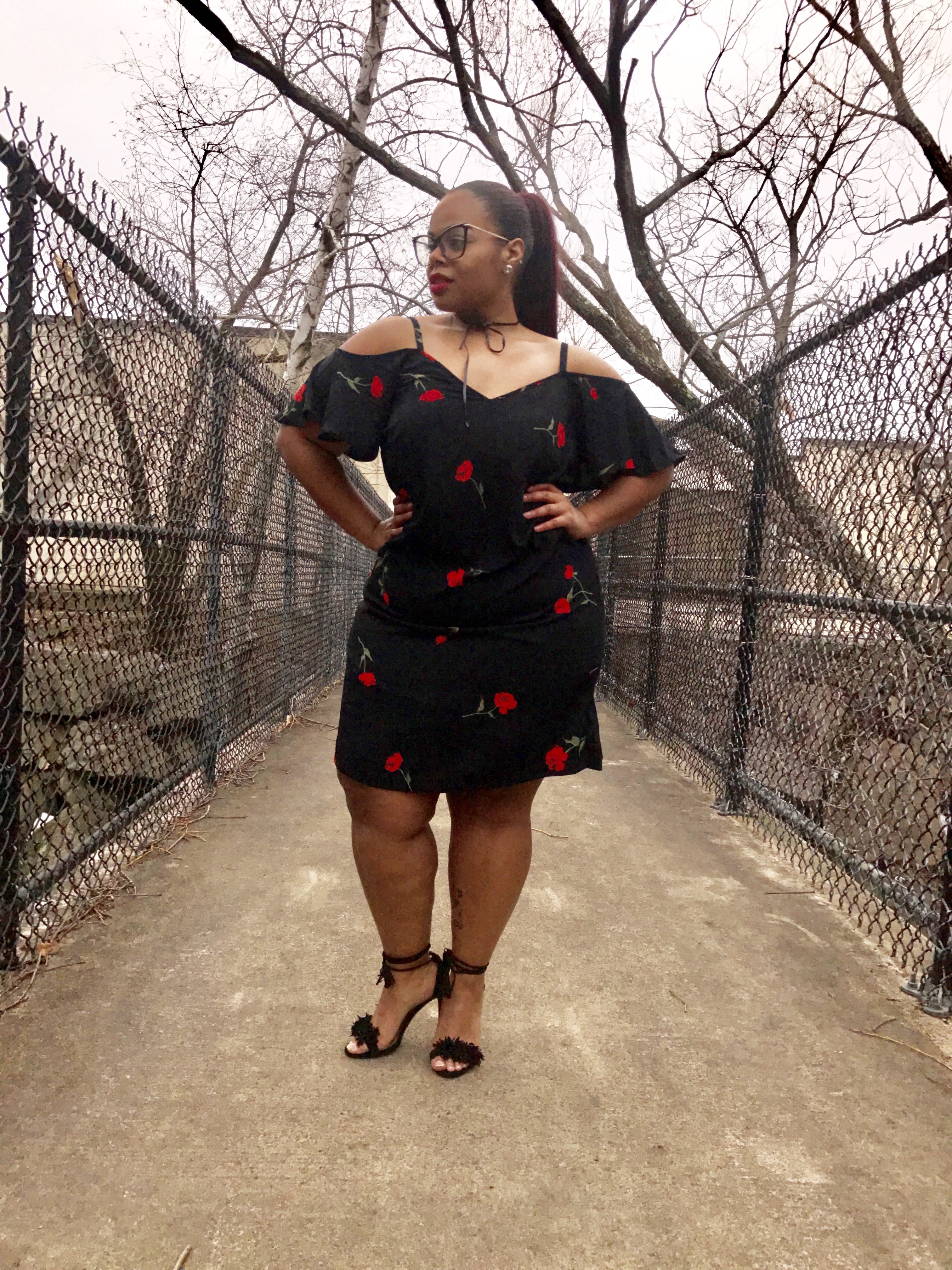 Plus size floral dress 