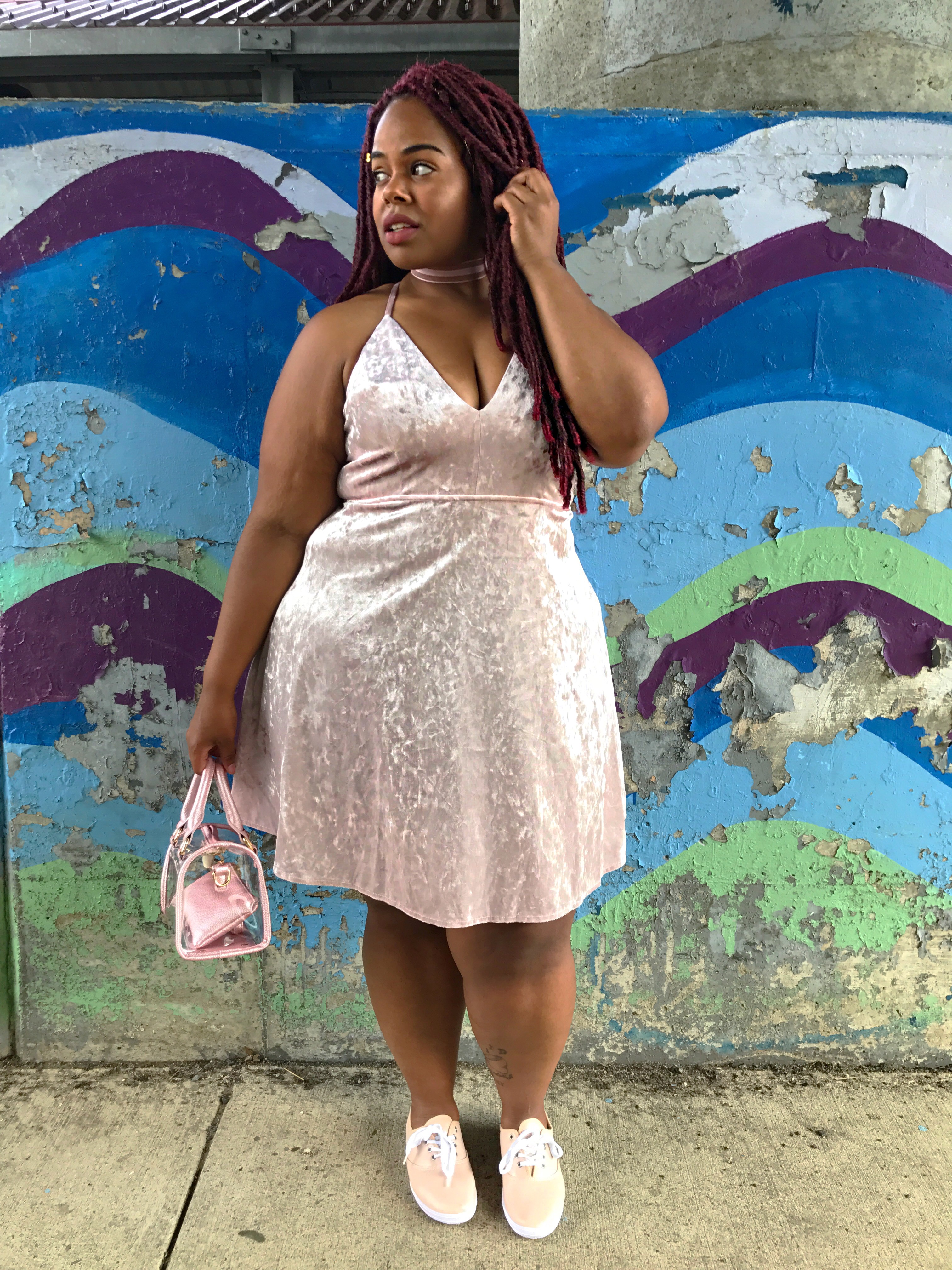 Plus Size Velvet Dress